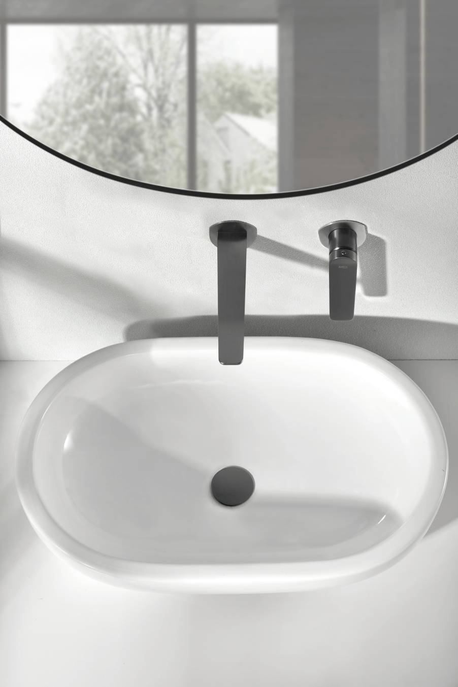 Imex - Monomando empotrado lavabo Nápoles black gun metal - BricoandPool