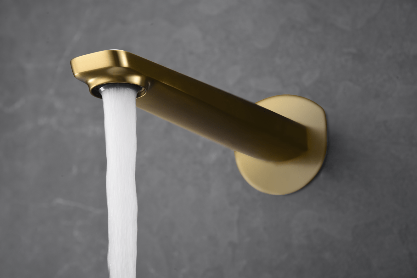 Imex - Monomando empotrado lavabo Nápoles oro cepillado - BricoandPool