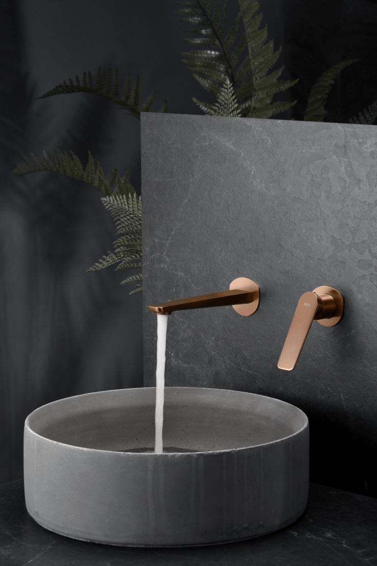 Imex - Monomando empotrado lavabo Nápoles oro rosa cepillado - BricoandPool