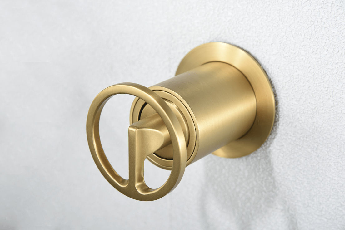 Imex - Monomando empotrado lavabo Olimpo oro cepillado - BricoandPool