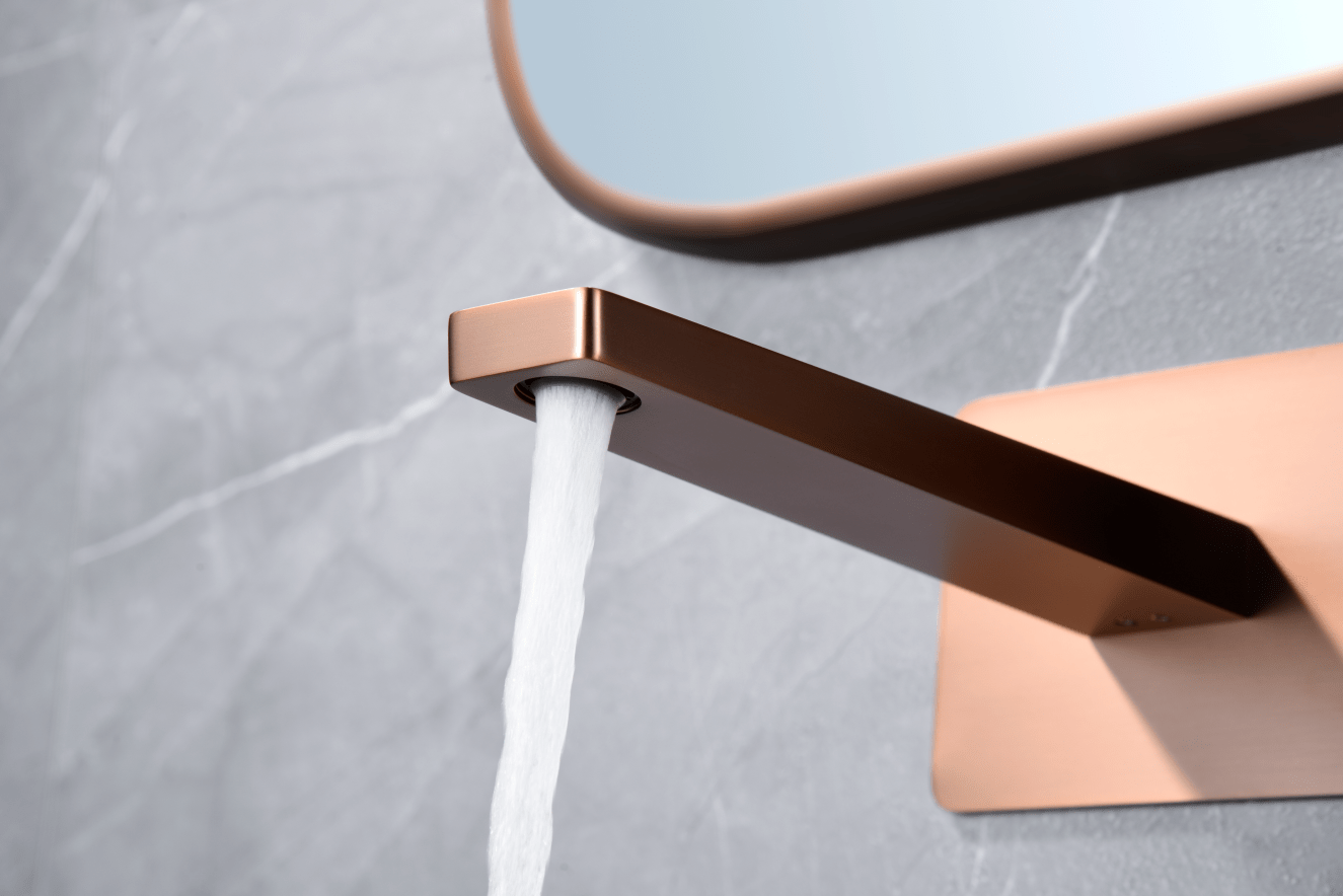 Imex - Monomando empotrado lavabo Pisa oro rosa cepillado - BricoandPool