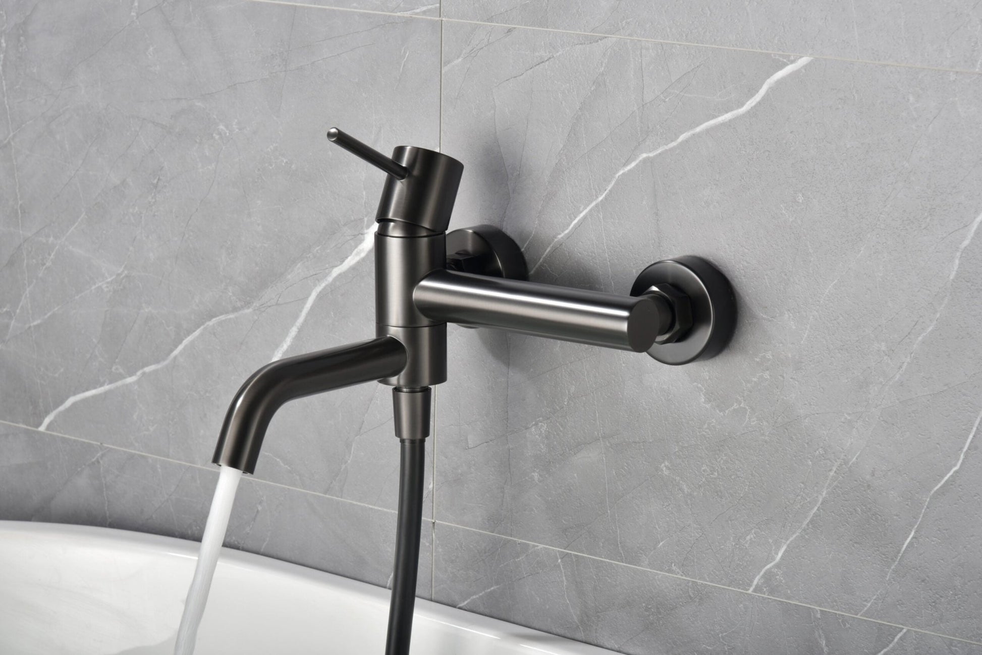 Imex - Monomando kit baño/ducha Monza black gun metal - BricoandPool