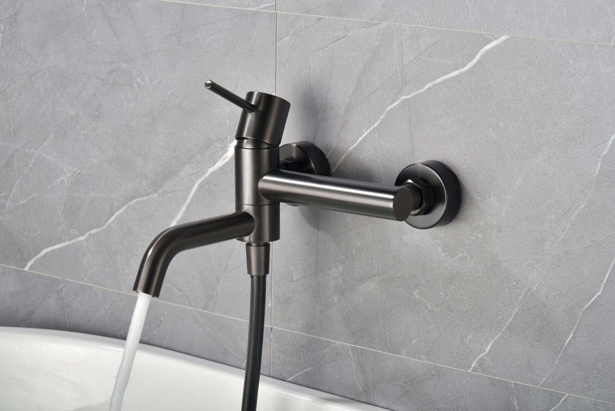 Imex - Monomando kit baño/ducha Monza black gun metal - BricoandPool