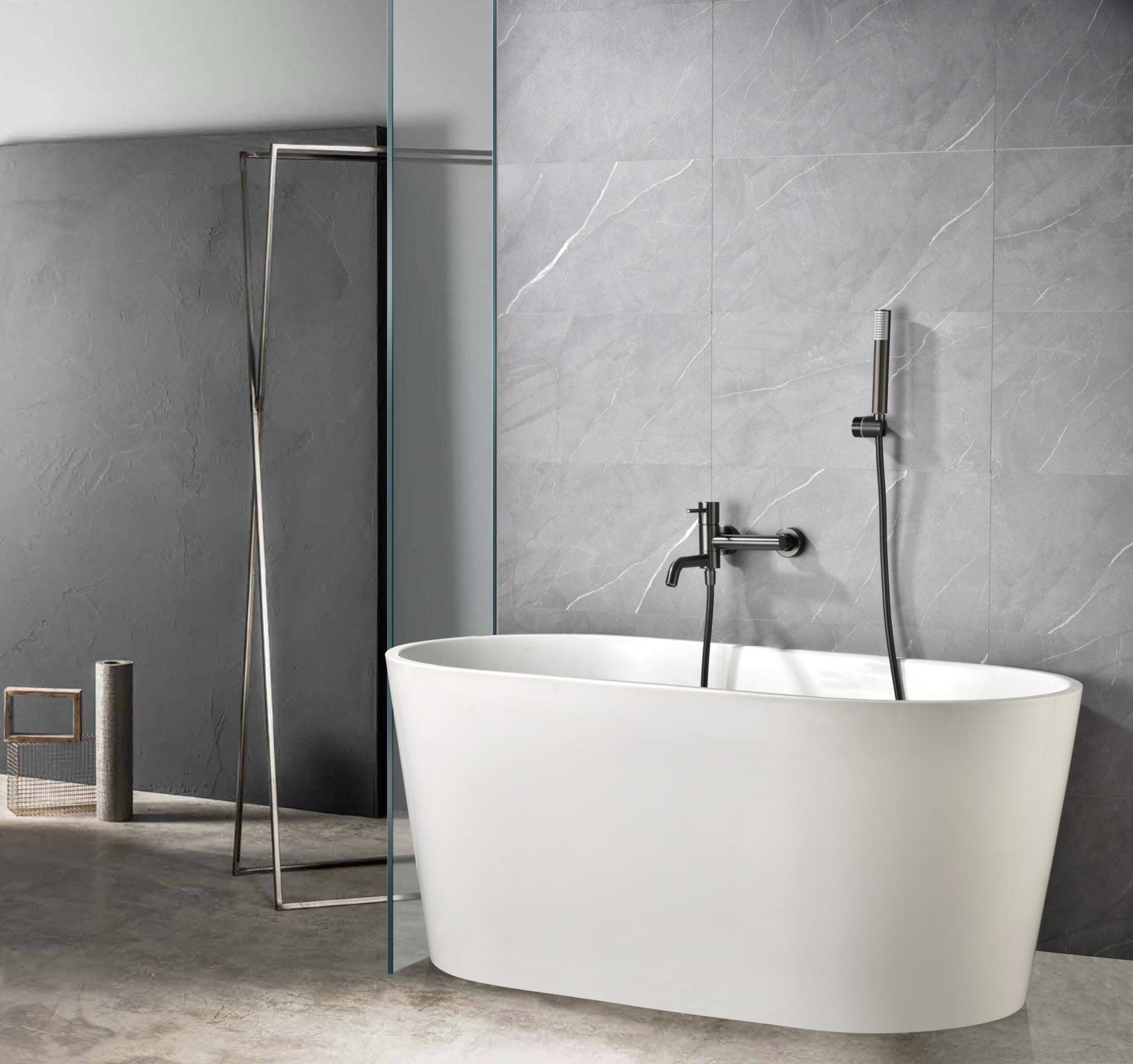 Imex - Monomando kit baño/ducha Monza black gun metal - BricoandPool