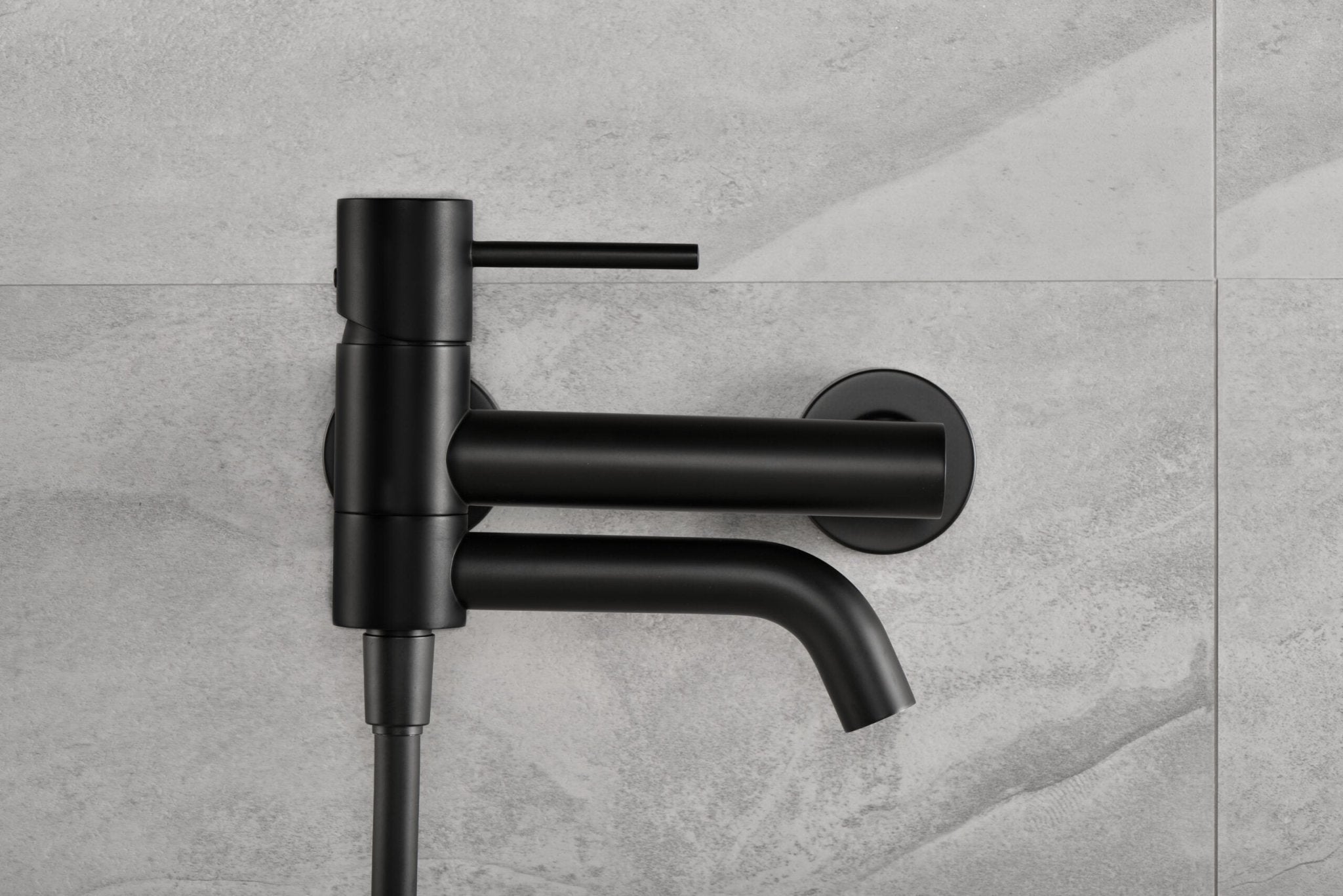 Imex - Monomando kit baño/ducha Monza negro mate - BricoandPool