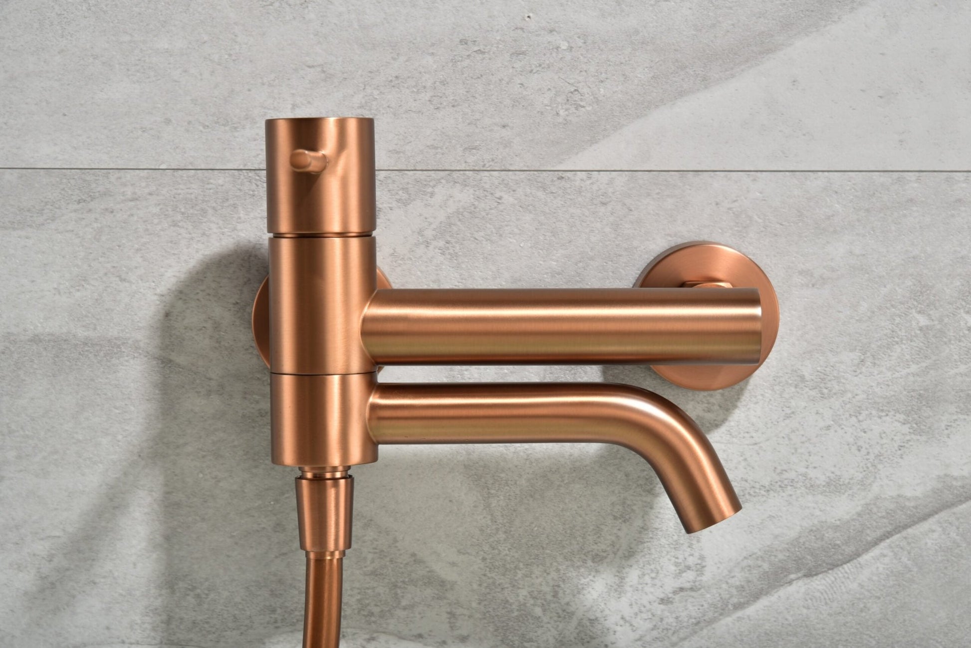 Imex - Monomando kit baño/ducha Monza oro rosa cepillado - BricoandPool