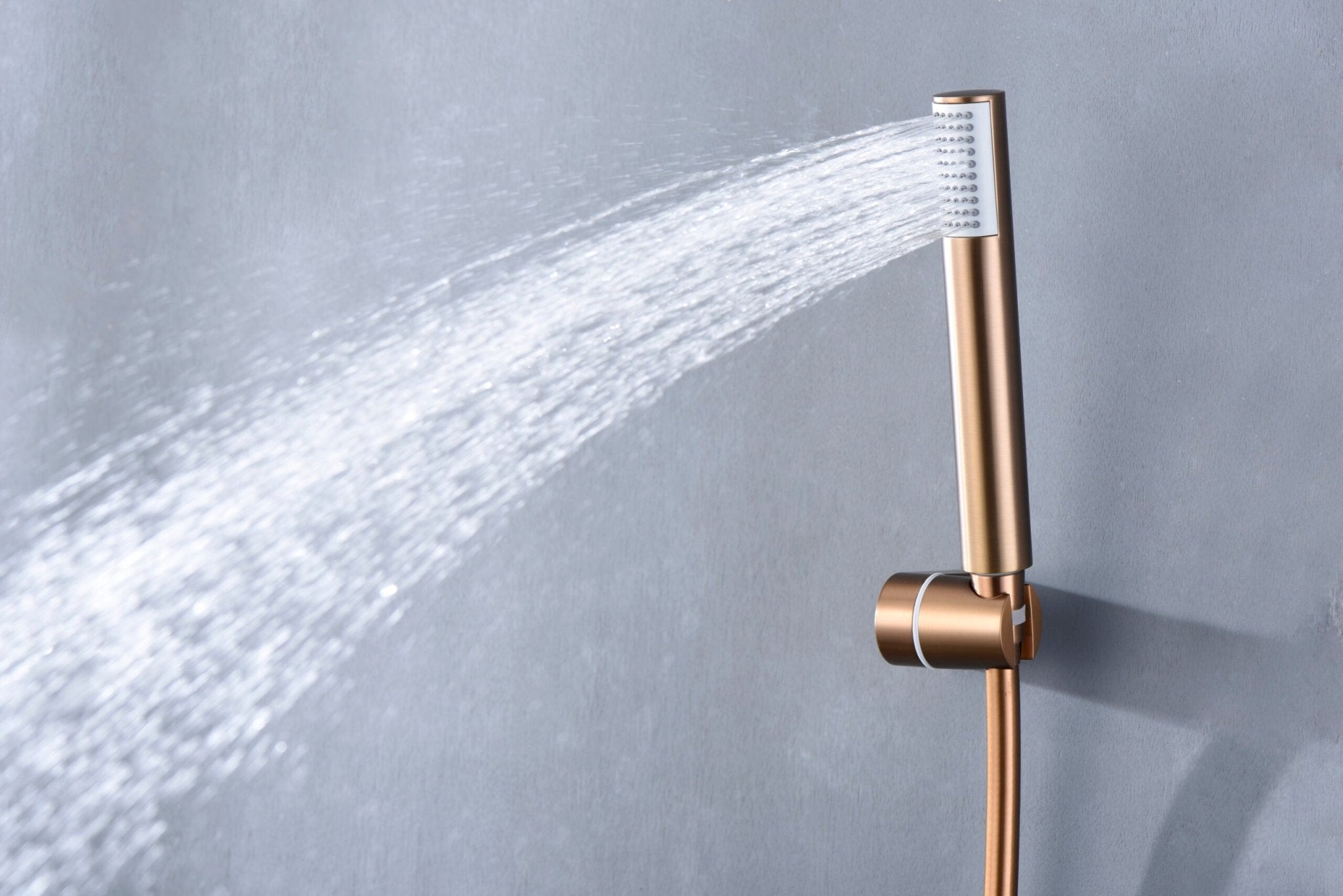 Imex - Monomando kit ducha Monza oro rosa cepillado - BricoandPool