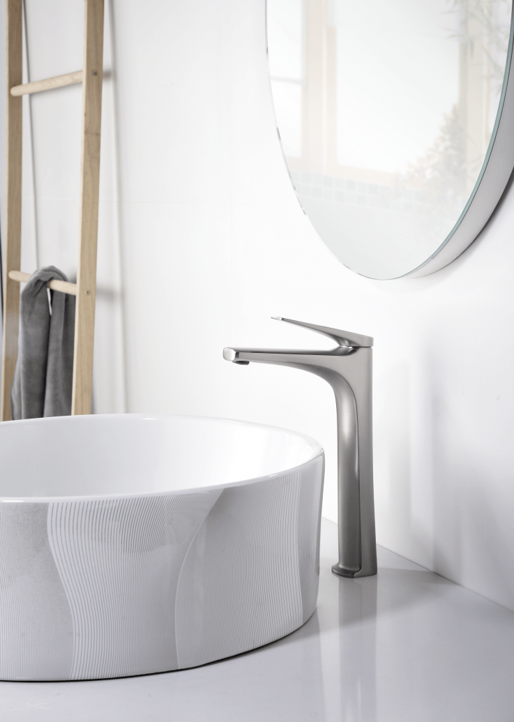 Imex - Monomando lavabo alto Delos (acero S.316) - BricoandPool