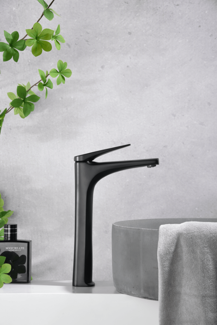 Imex - Monomando lavabo alto Delos negro mate - BricoandPool