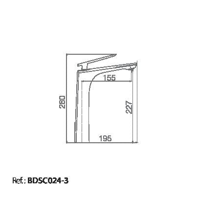 Imex - Monomando lavabo alto Escocia - BricoandPool