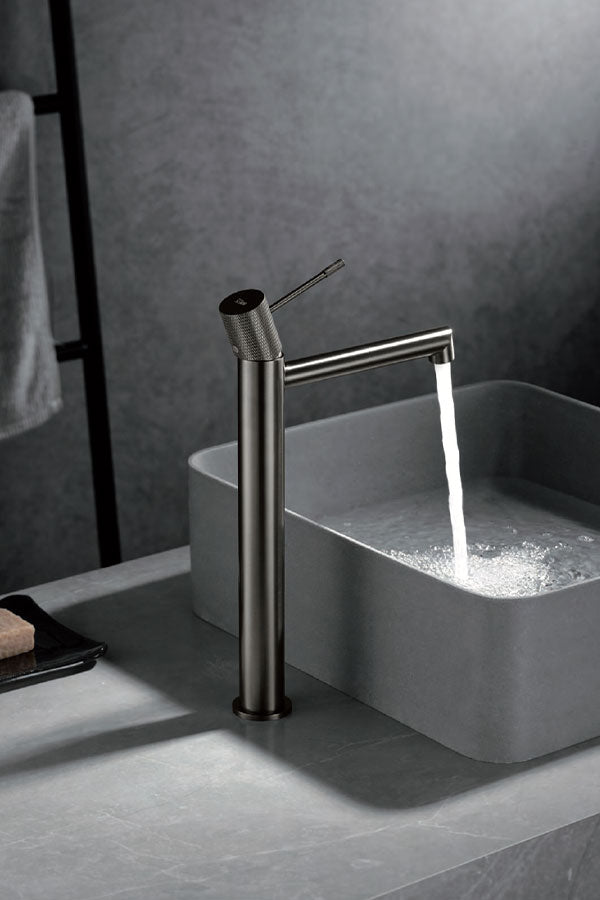 Imex - Monomando lavabo alto Line níquel cepillado - BricoandPool