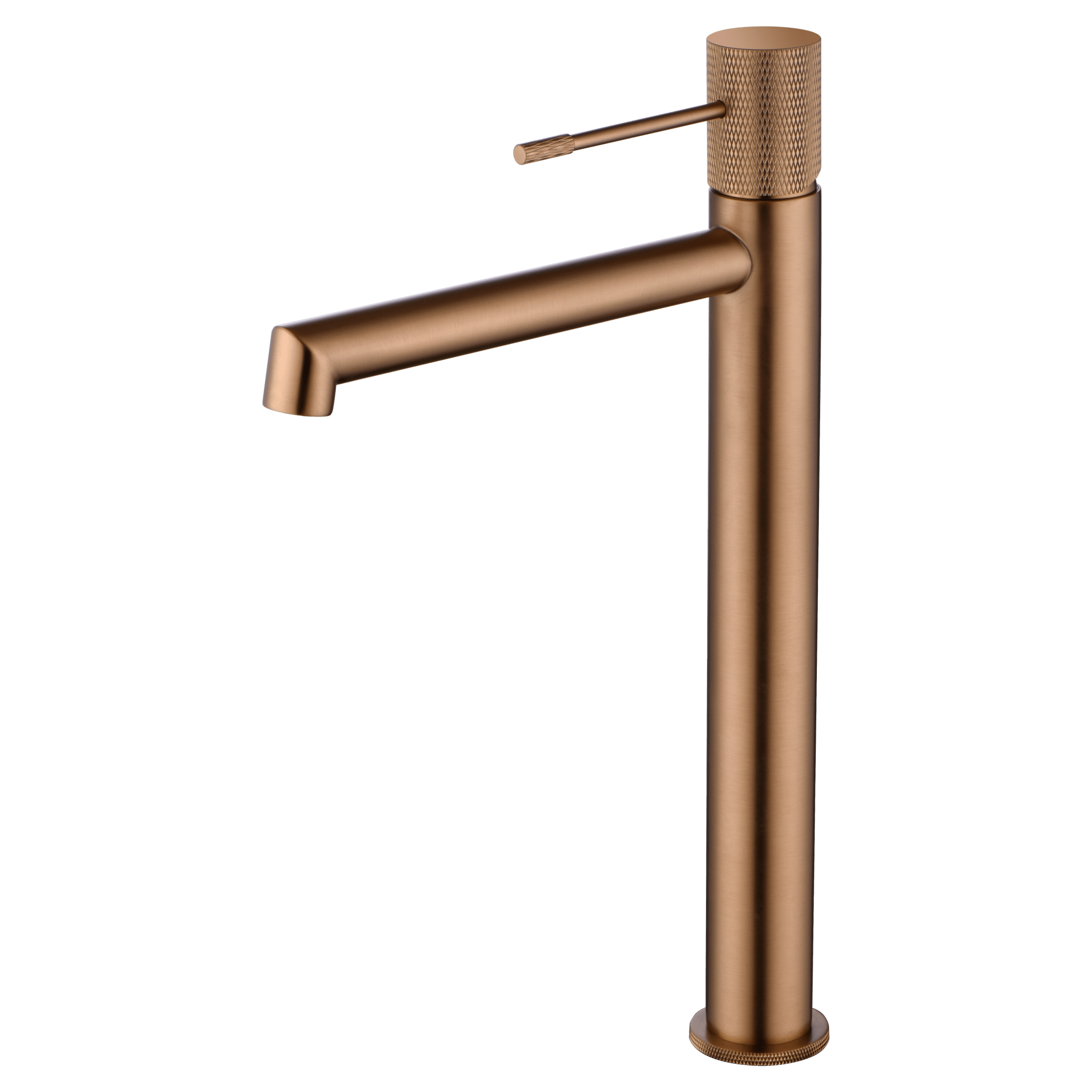 Imex - Monomando lavabo alto Line oro rosa cepillado - BricoandPool