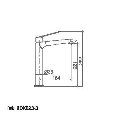 Imex - Monomando lavabo alto Lúxor blanco mate - BricoandPool