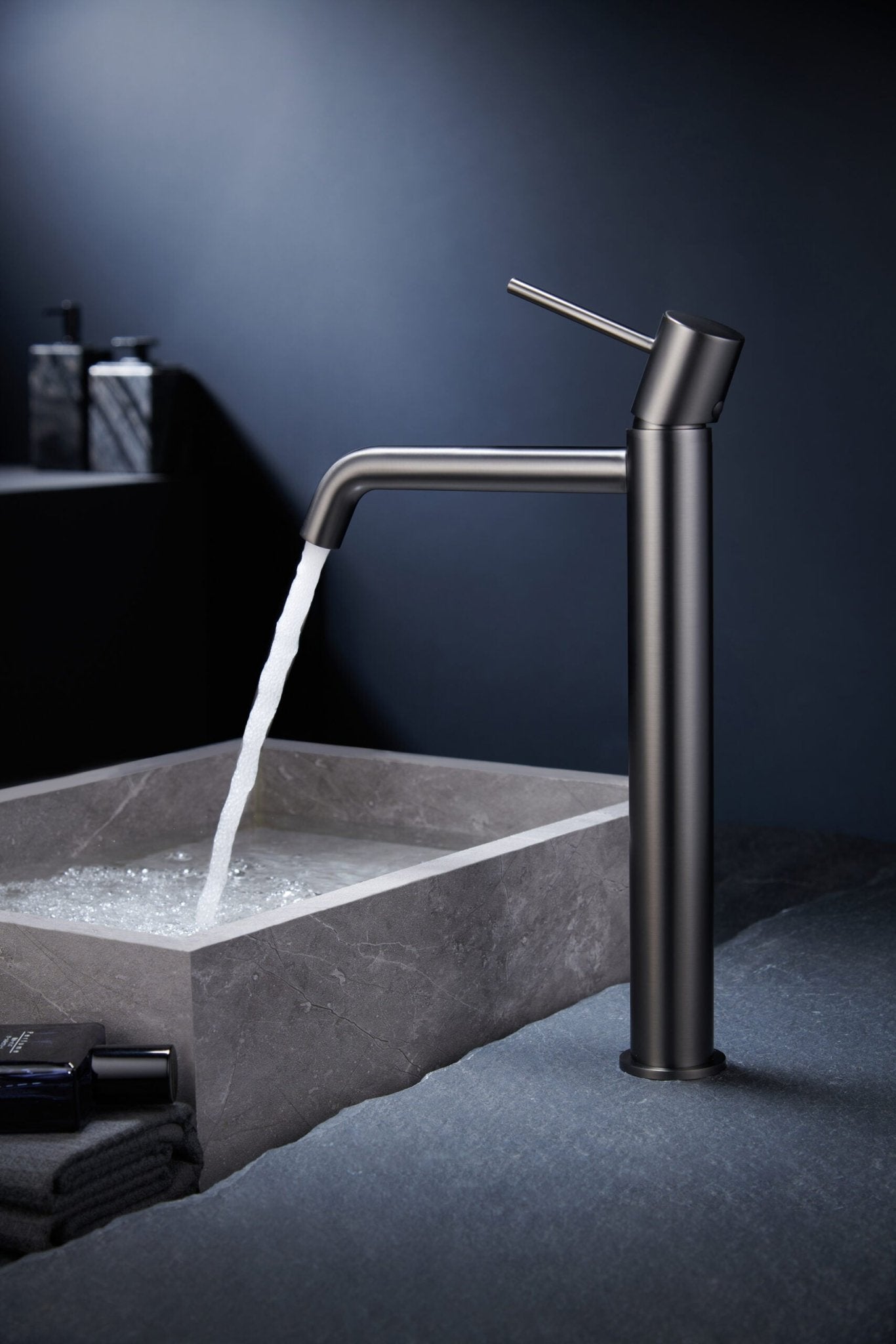 Imex - Monomando lavabo alto Monza black gun metal - BricoandPool