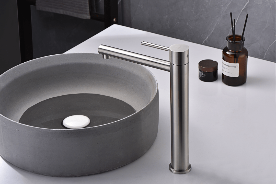 Imex - Monomando lavabo alto Moscú acero S.316 - BricoandPool