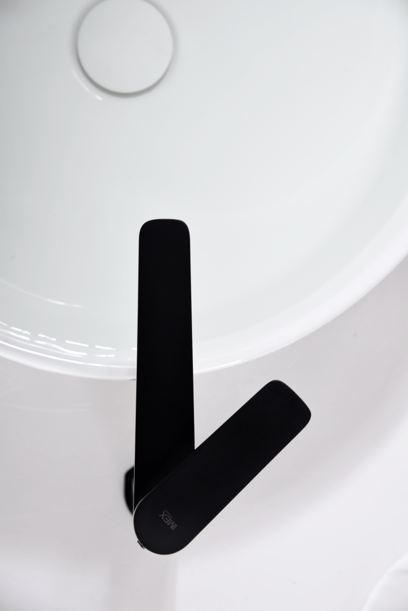 Imex - Monomando lavabo alto Nápoles negro mate - BricoandPool
