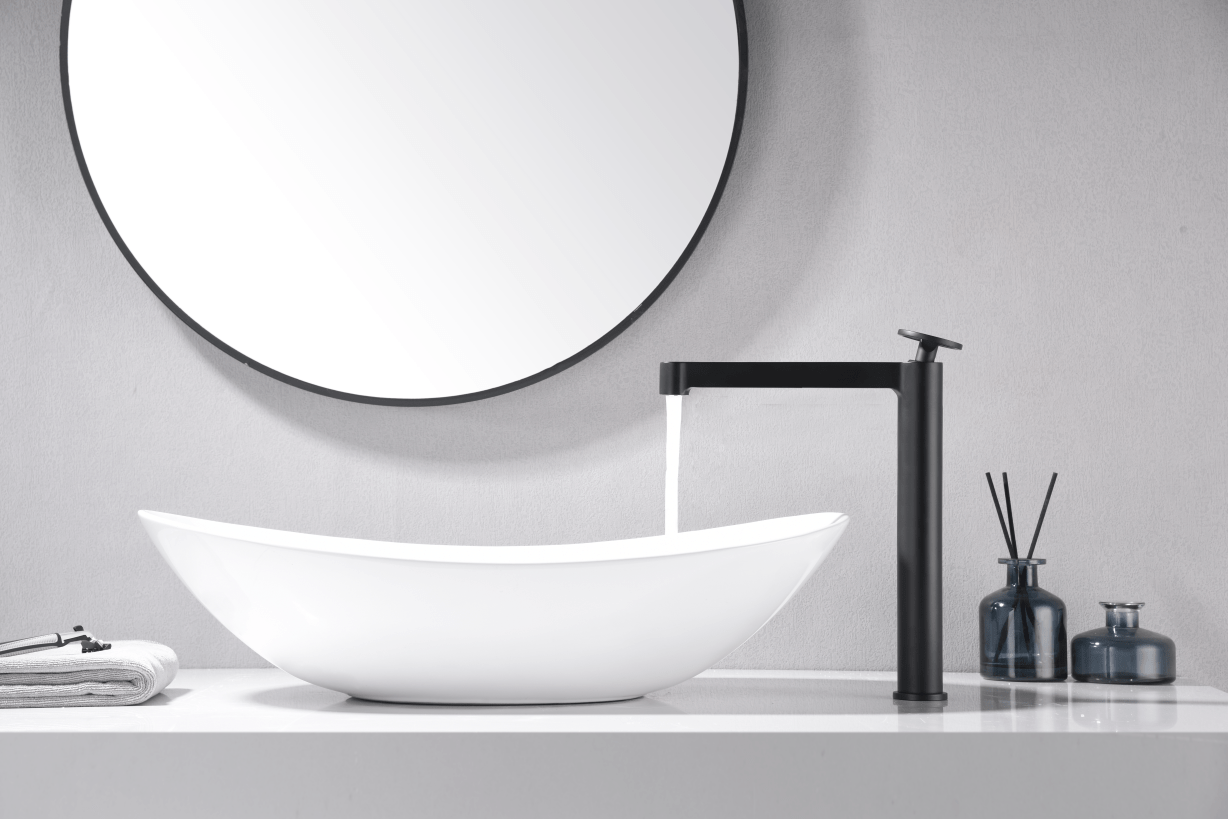 Imex - Monomando lavabo alto Olimpo negro mate - BricoandPool