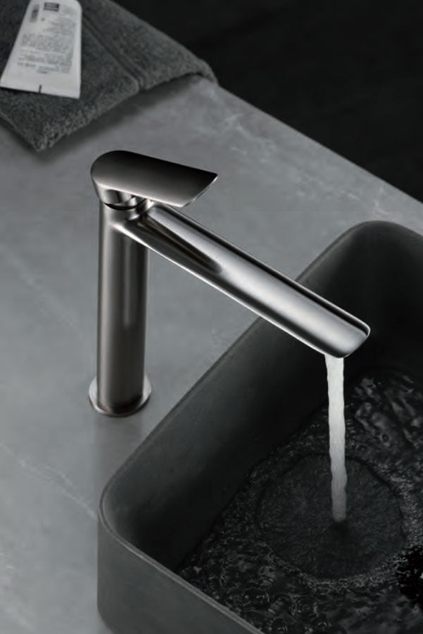 Imex - Monomando lavabo alto Ural níquel cepillado - BricoandPool