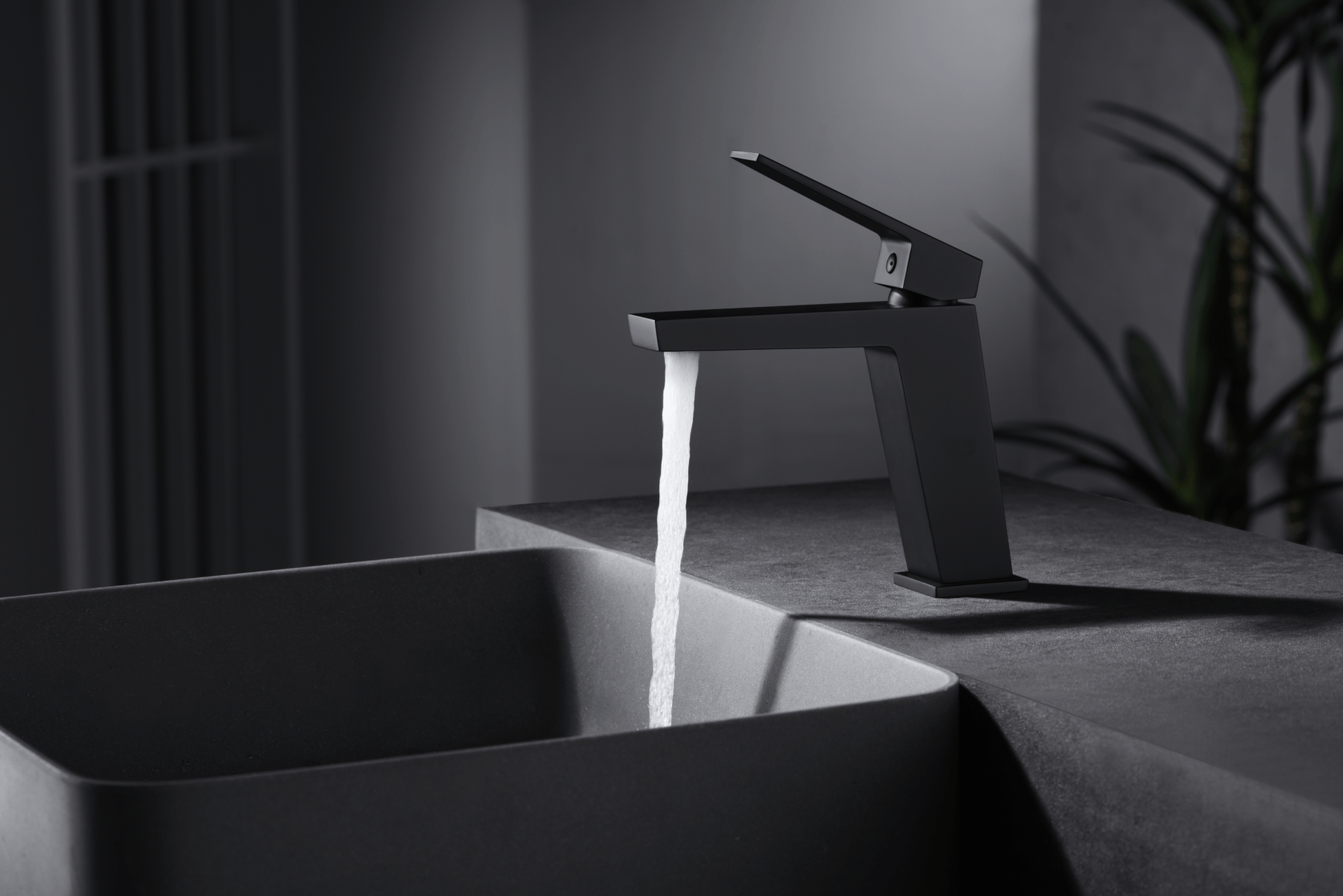 Imex - Monomando lavabo Art negro mate - BricoandPool