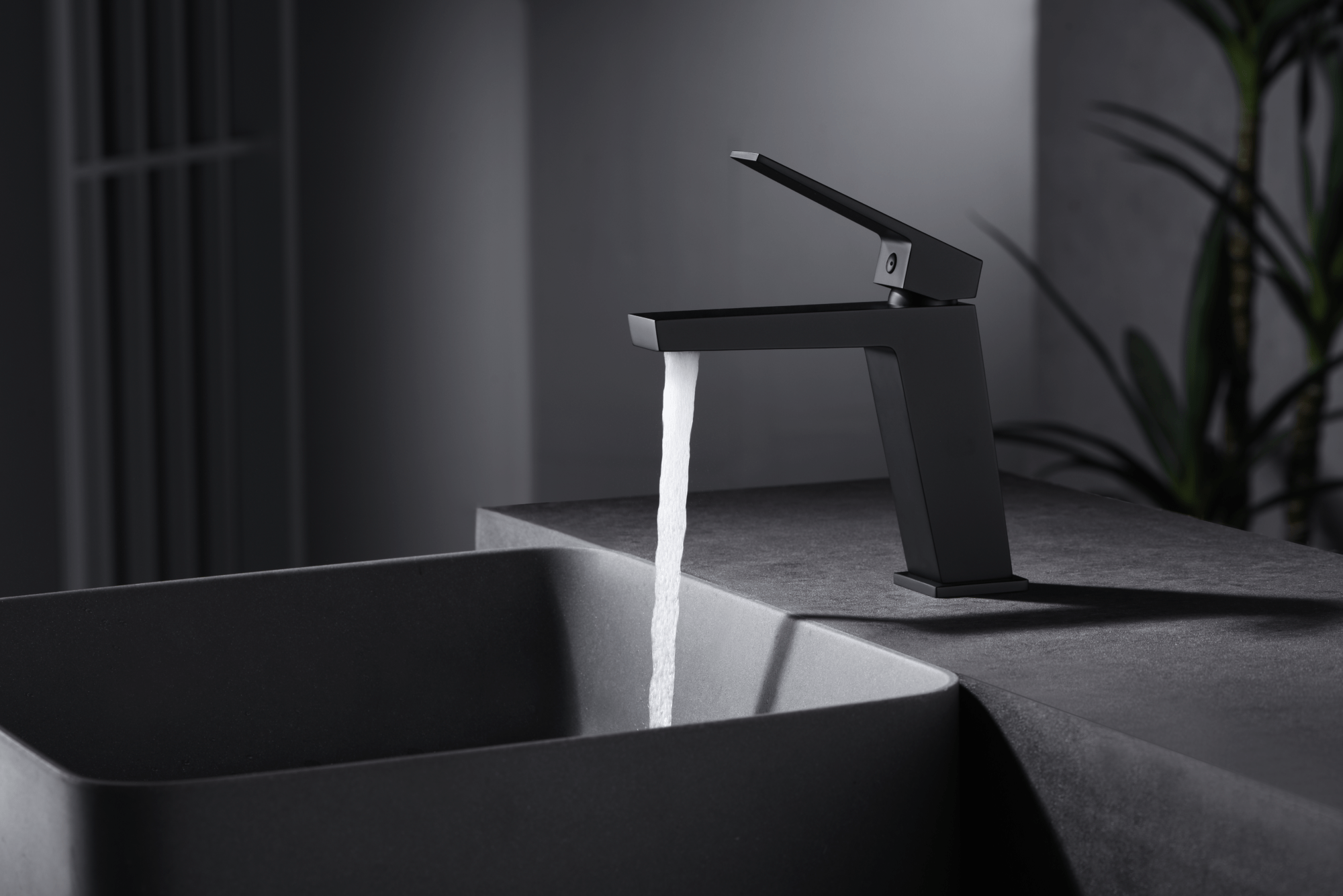 Imex - Monomando lavabo Art negro mate - BricoandPool