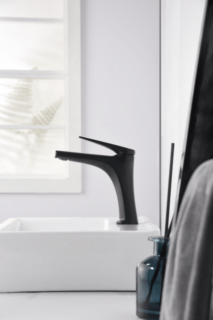 Imex - Monomando lavabo Delos negro mate - BricoandPool