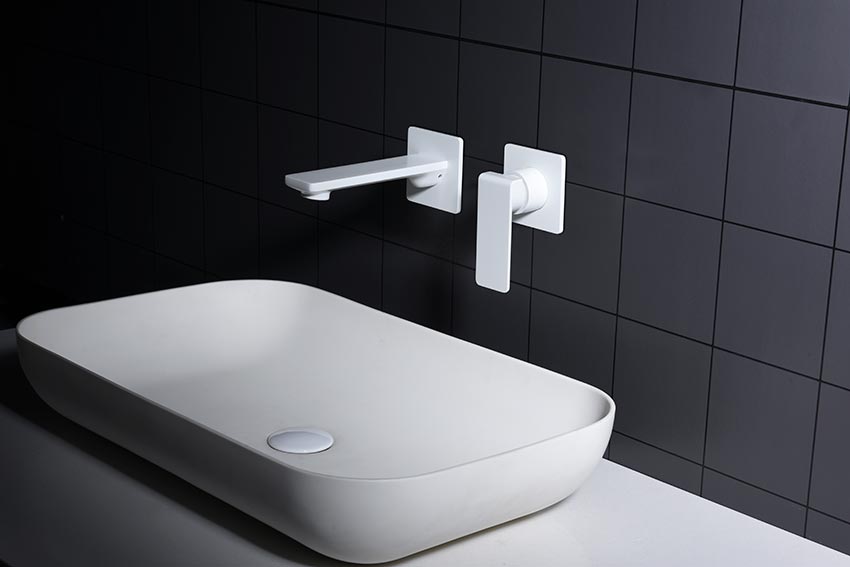 Imex - Monomando lavabo empotrado Fiyi blanco mate - BricoandPool