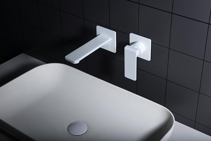 Imex - Monomando lavabo empotrado Fiyi blanco mate - BricoandPool