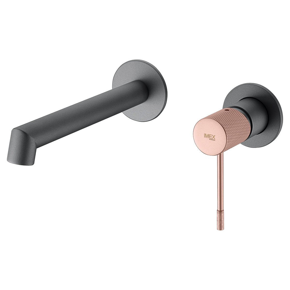 Imex - Monomando lavabo empotrado Line gris champagne - BricoandPool