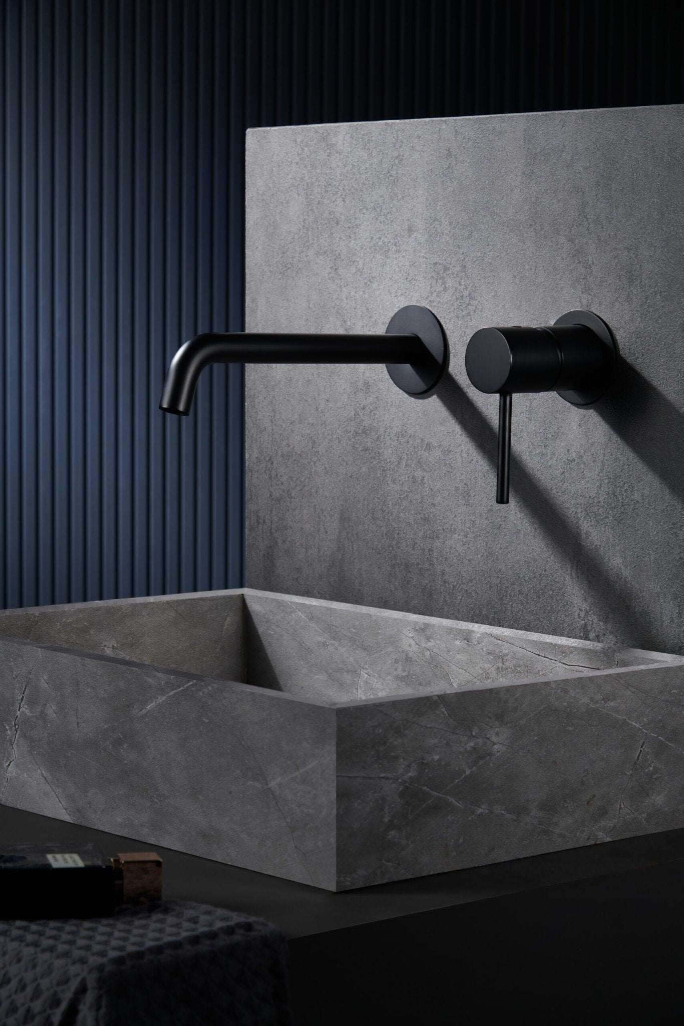 Imex - Monomando lavabo empotrado Monza negro mate - BricoandPool