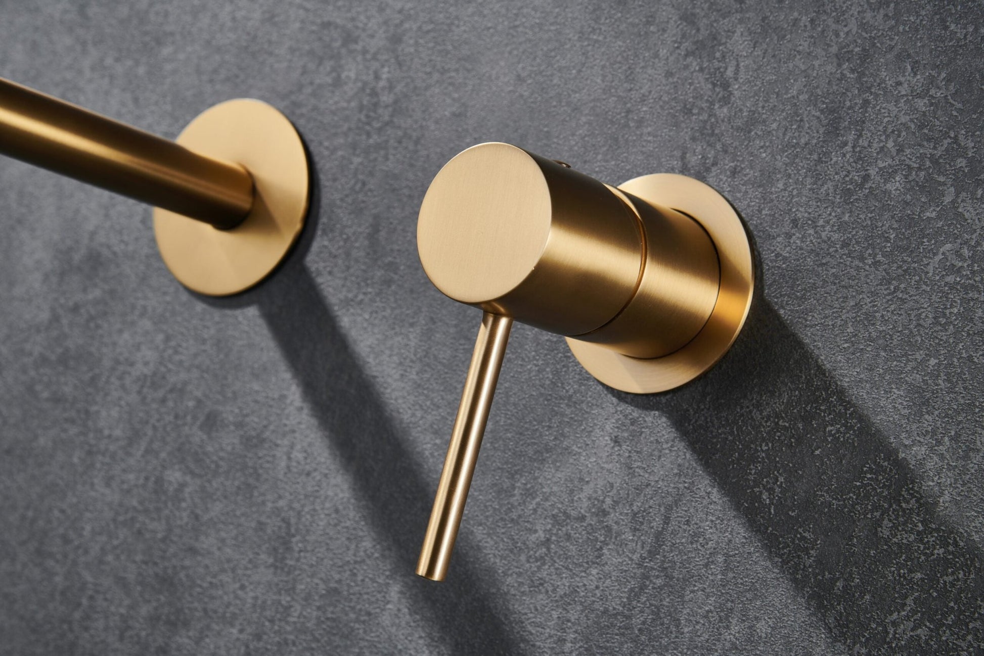 Imex - Monomando lavabo empotrado Monza oro cepillado - BricoandPool