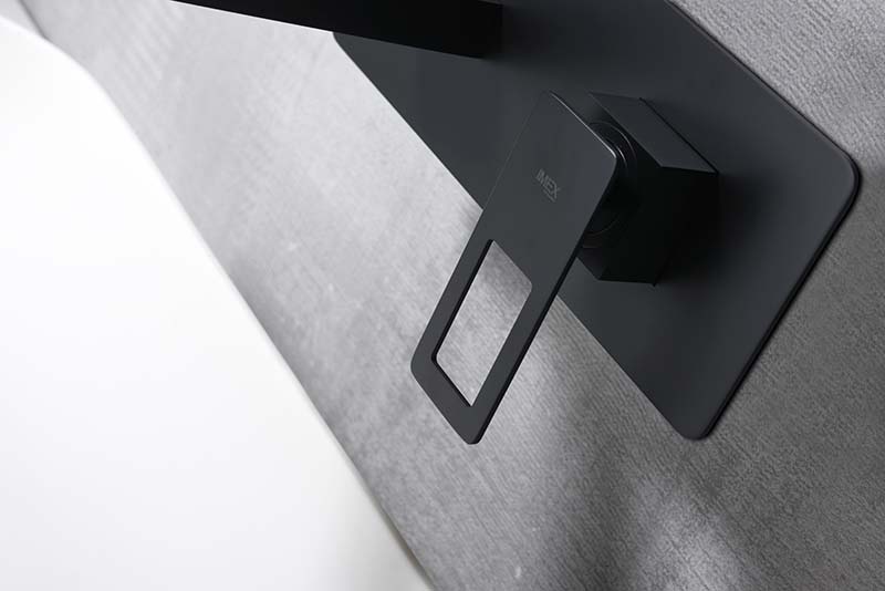 Imex - Monomando lavabo empotrado Suecia negro mate - BricoandPool