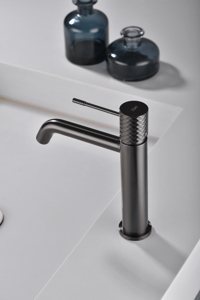 Imex - Monomando lavabo Génova black gun metal - BricoandPool