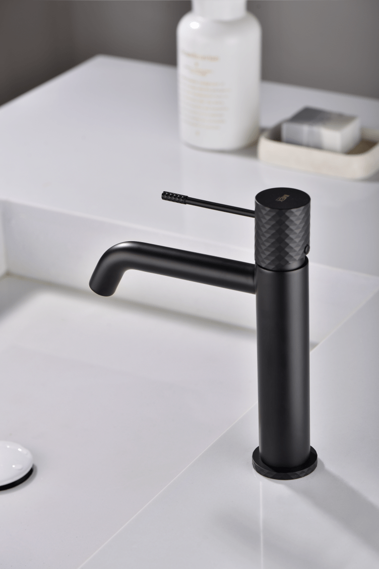 Imex - Monomando lavabo Génova negro mate - BricoandPool