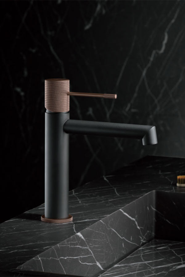 Imex - Monomando lavabo Line gris champagne - BricoandPool