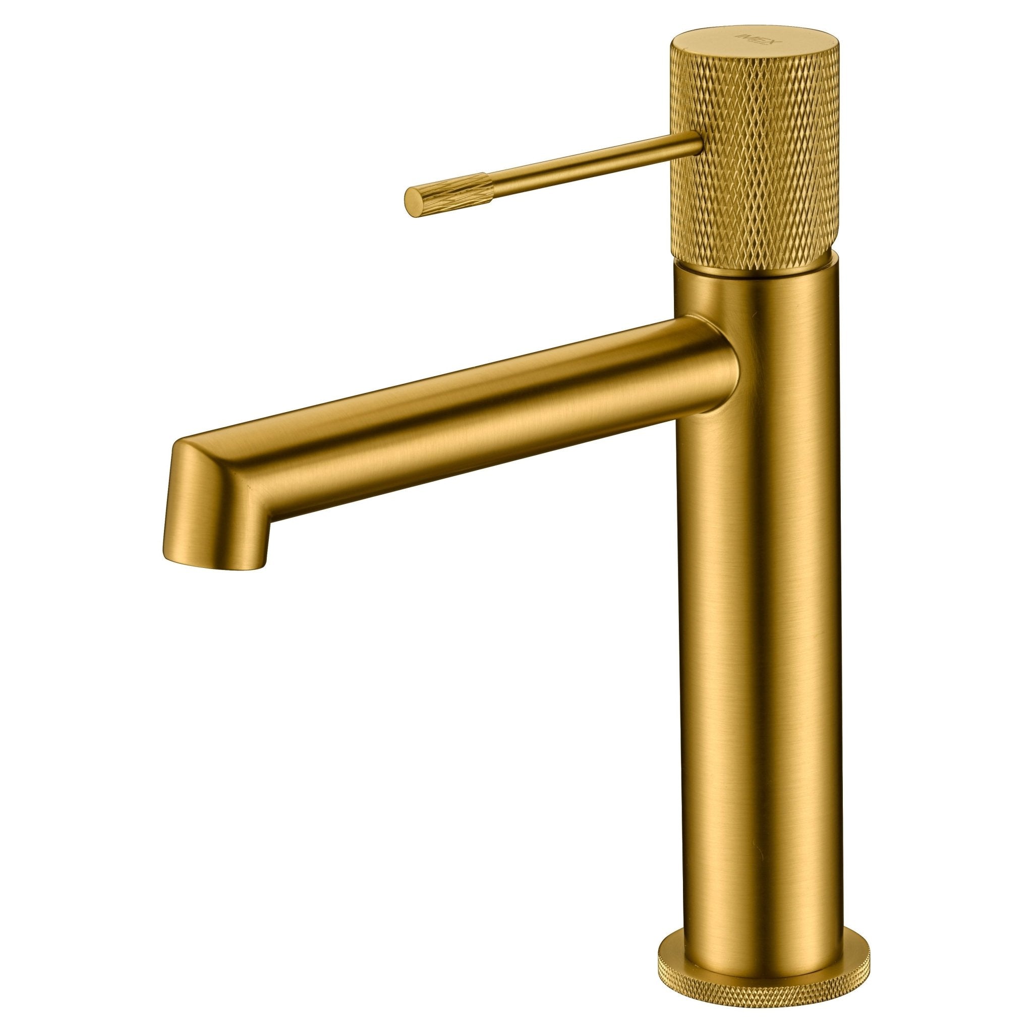 Imex - Monomando lavabo Line oro cepillado - BricoandPool