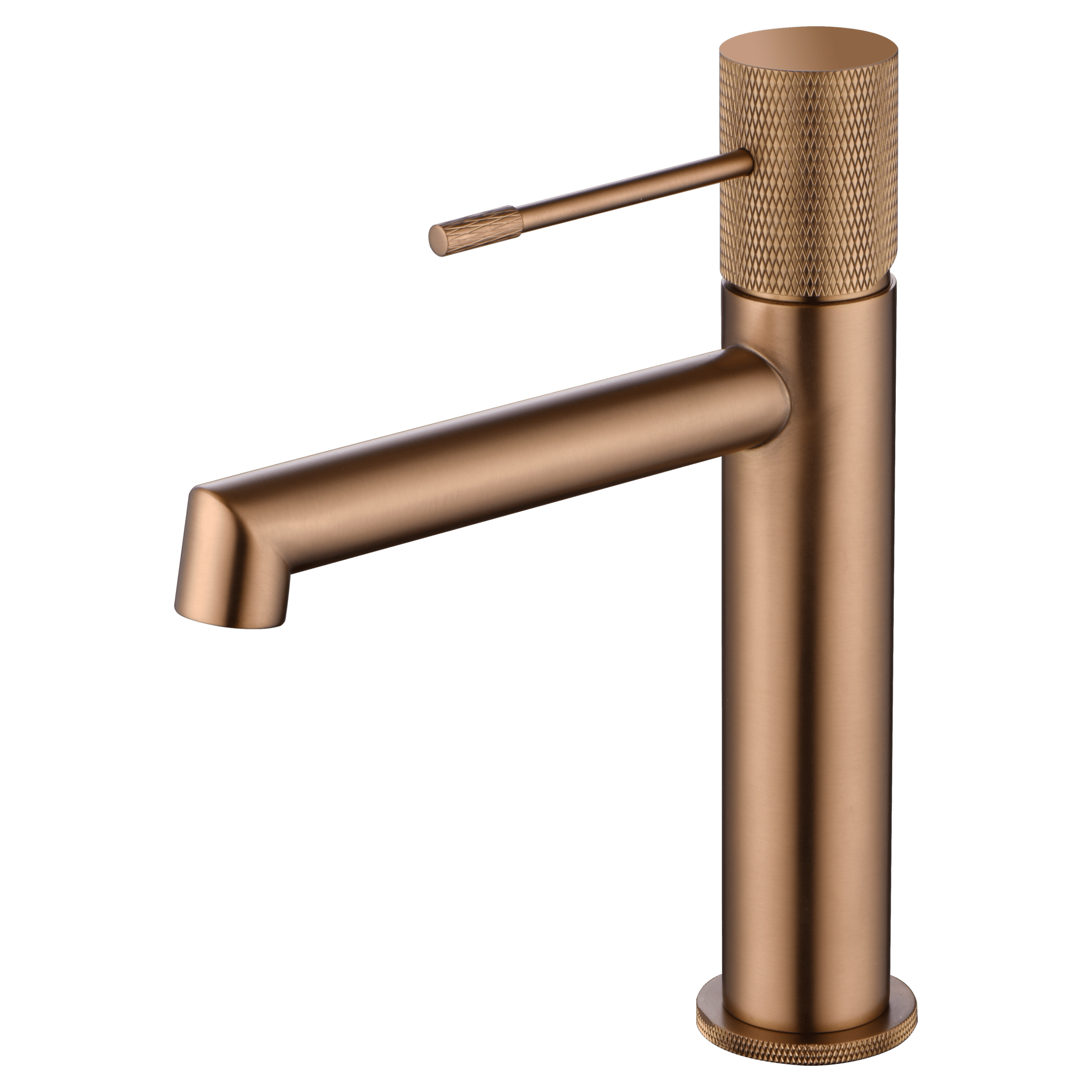 Imex - Monomando lavabo Line oro rosa cepillado - BricoandPool