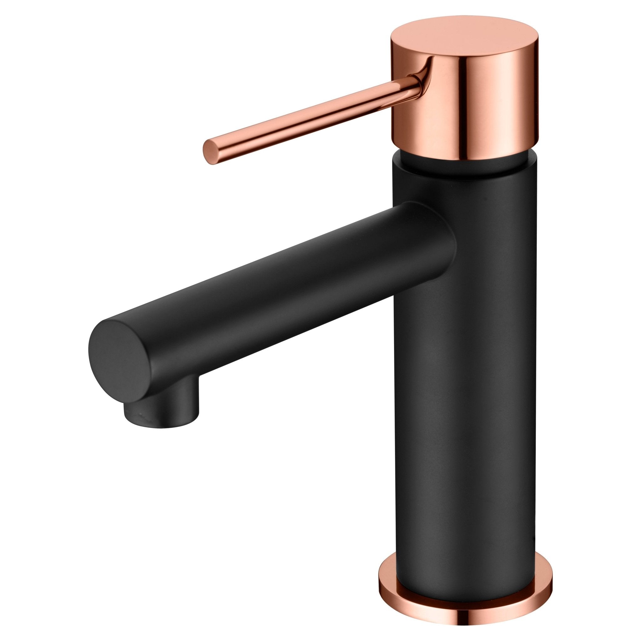 Imex - Monomando lavabo Milos negro oro rosa - BricoandPool