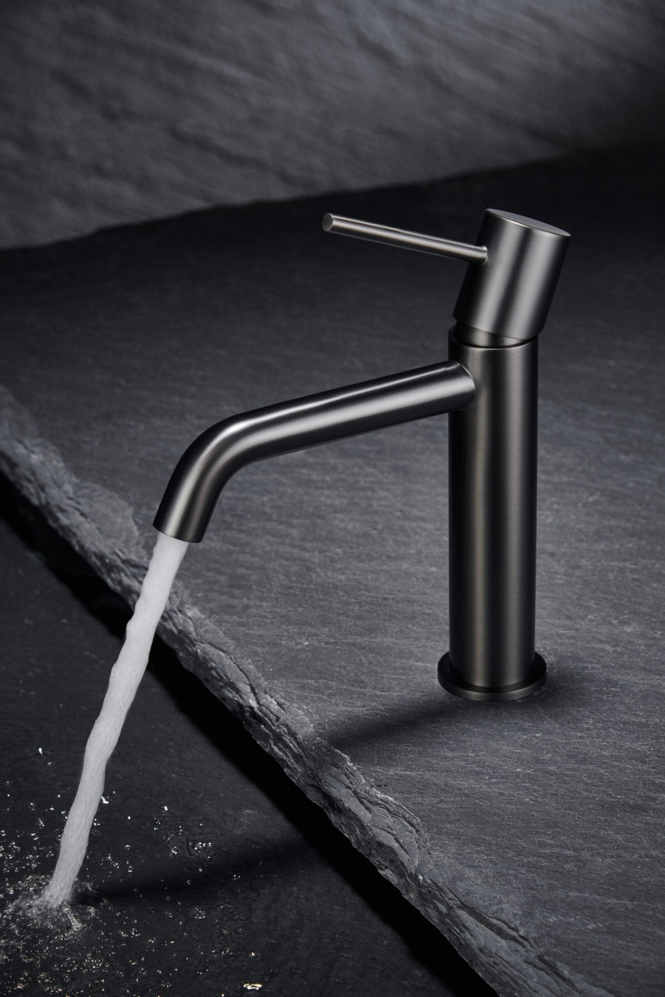 Imex - Monomando lavabo Monza black gun metal - BricoandPool