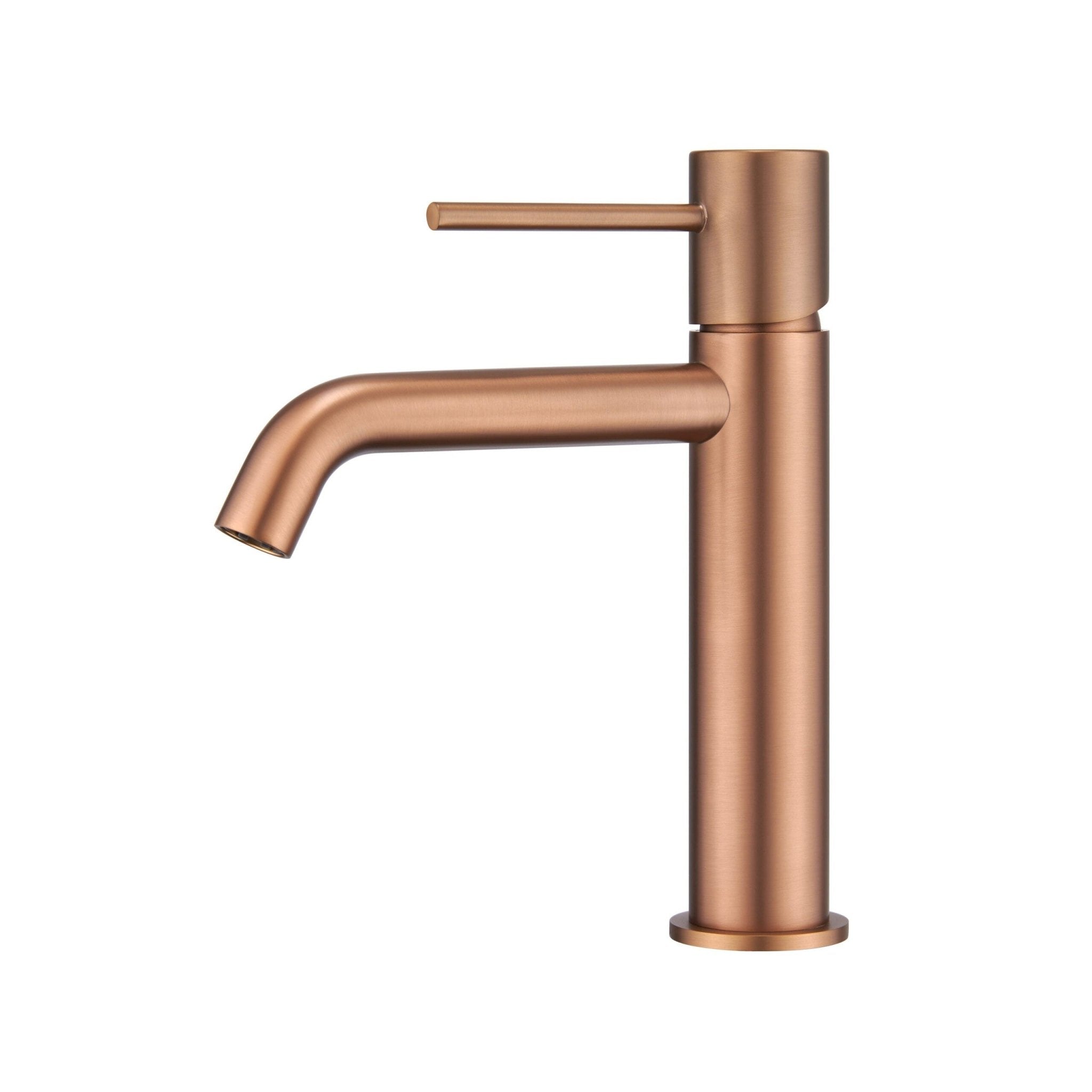 Imex - Monomando lavabo Monza oro rosa cepillado - BricoandPool