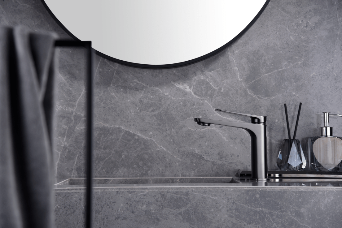 Imex - Monomando lavabo Nápoles black gun metal - BricoandPool