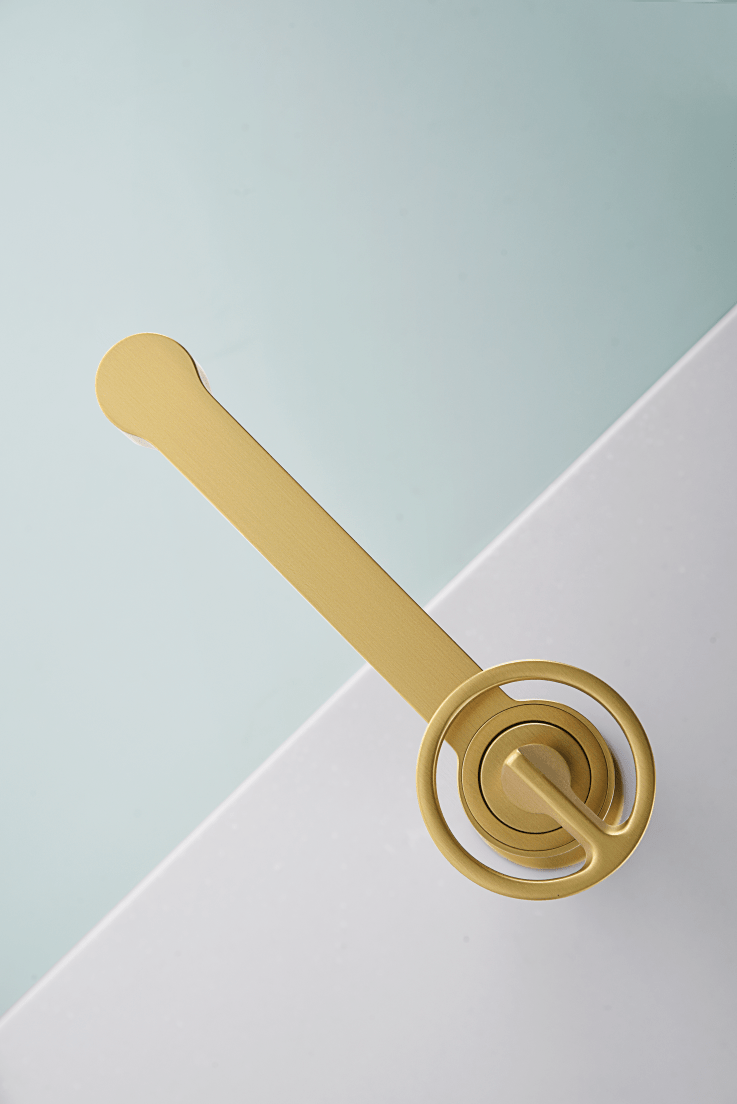 Imex - Monomando lavabo Olimpo oro cepillado - BricoandPool