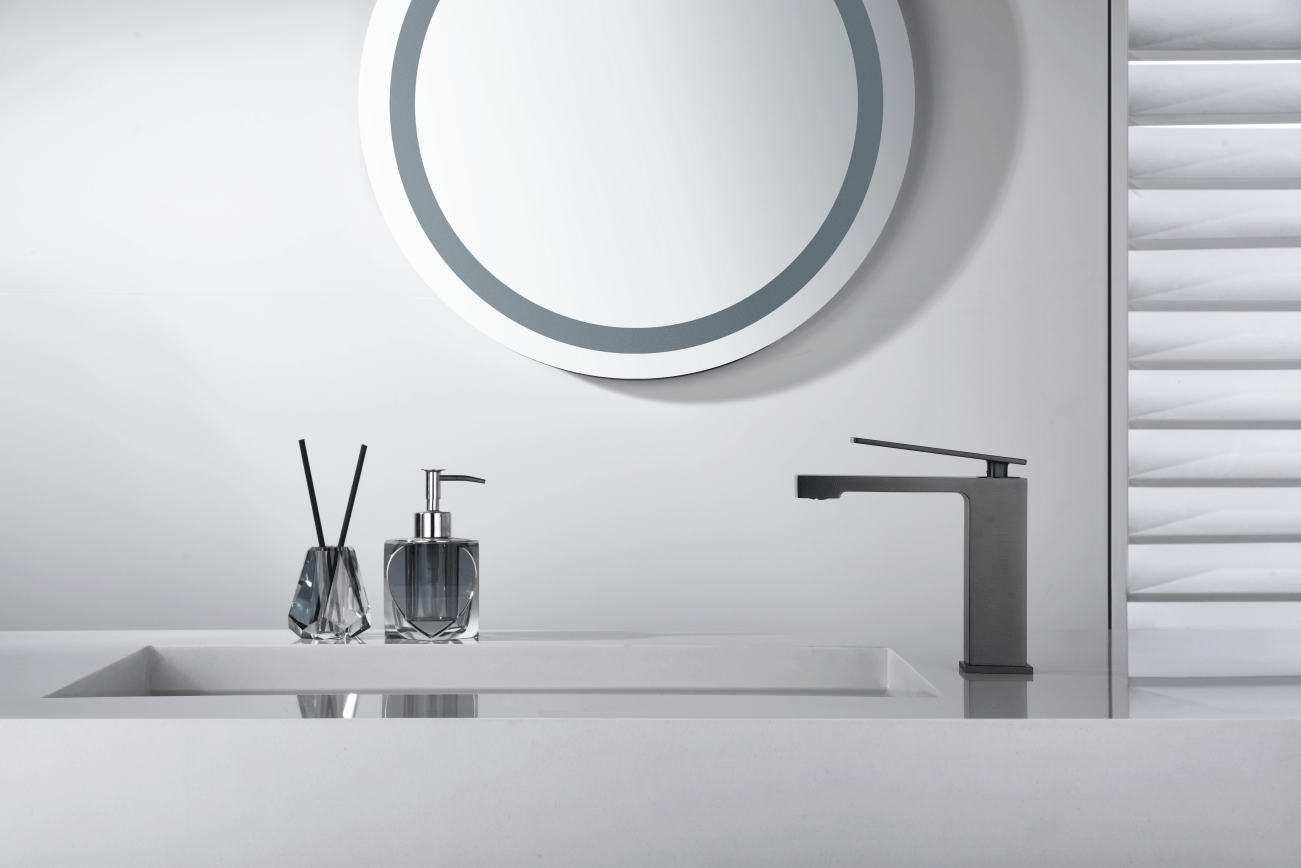 Imex - Monomando lavabo Pisa black gun metal - BricoandPool