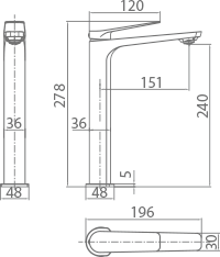Imex – Nápoles grifo monomando de lavabo alto negro mate - BricoandPool