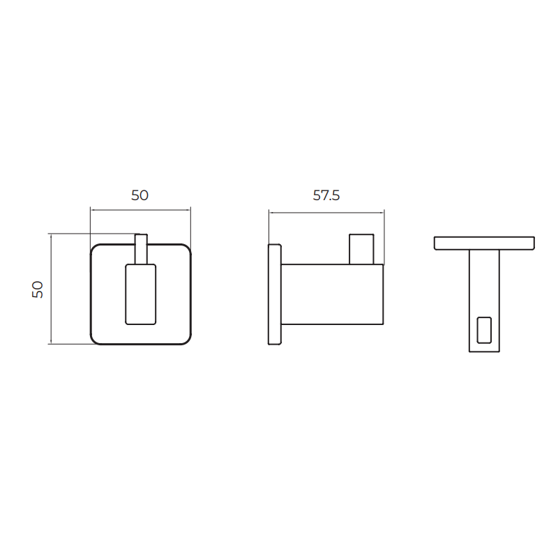 Imex - Percha Technic negro mate - BricoandPool