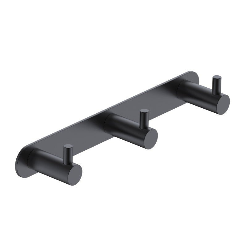 Imex - Percha triple Essential negro mate - BricoandPool