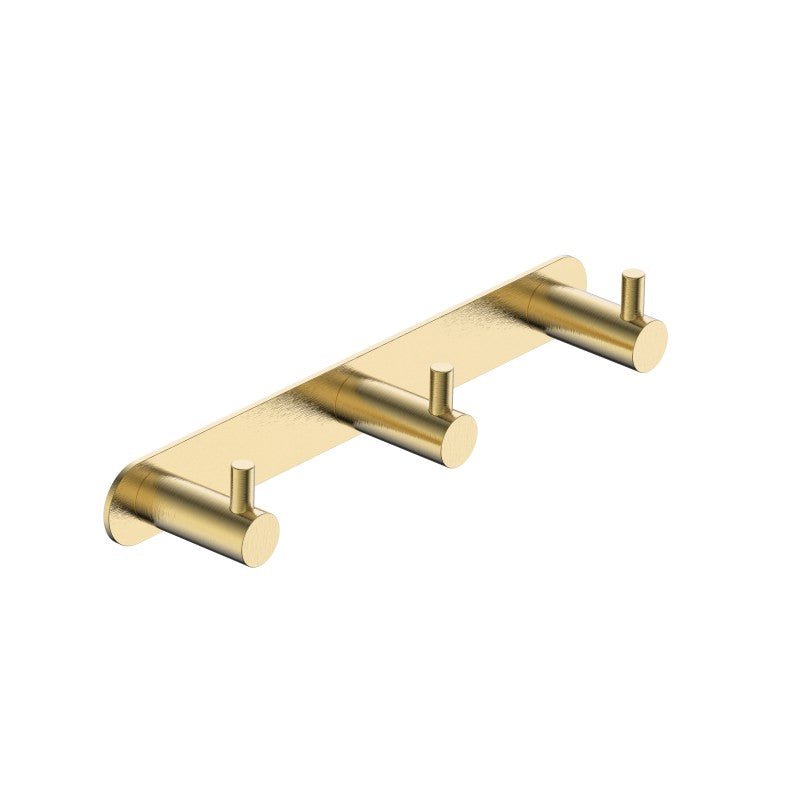 Imex - Percha triple Essential oro cepillado - BricoandPool