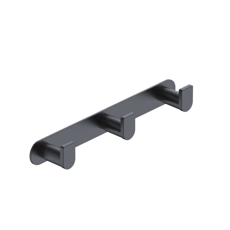 Imex - Percha triple Practic negro mate - BricoandPool