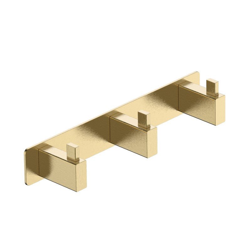 Imex - Percha triple Technic oro cepillado - BricoandPool