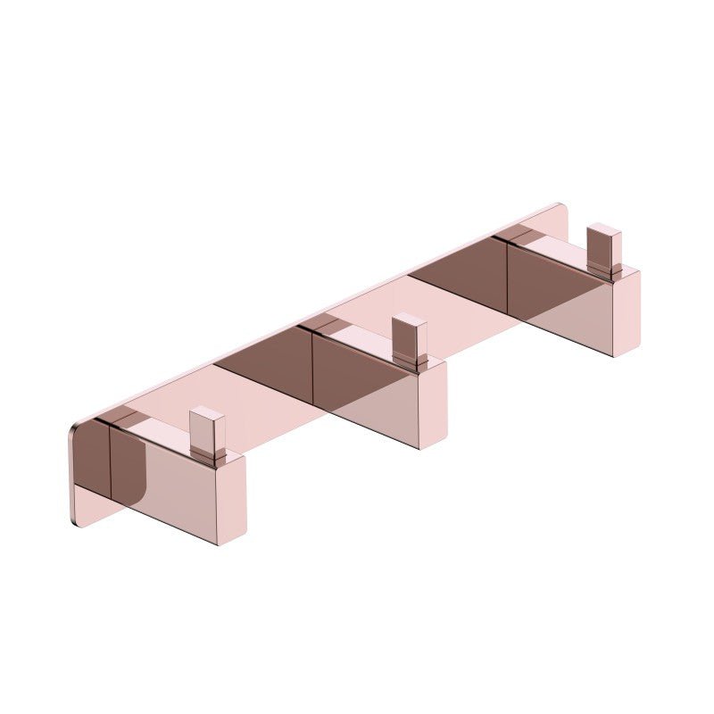 Imex - Percha triple Technic oro rosa cepillado - BricoandPool