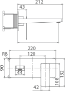 Imex – Pisa grifo monomando de lavabo empotrado black gun metal - BricoandPool